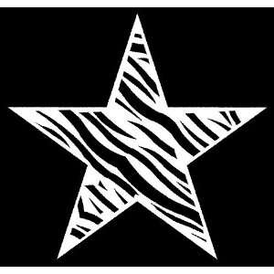Zebra Print Star Sticker (Decal)   9