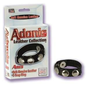 Adonis leather collection ares 5 snap adjustable strap 