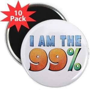 AM THE 99% OWS Occupy Wall Street Protest on 2.25 inch Fridge Magnet 