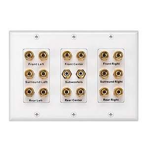   Devices 3571W 7.1 Surround Sound Three Gang Wallplate Electronics