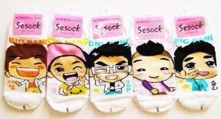 Big Bang Kpop Socks 5 Pairs Featuring Taeyang, G Dragon, Top, Seungri 
