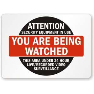   live/recorded video surveillance High Intensity Grade Sign, 24 x 18