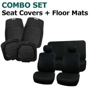  FH FB050112 + R11405 Black Modern Flat Cloth Seat Covers 