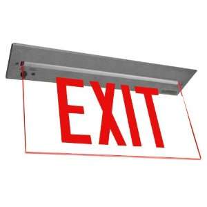  LED   Architectural Deluxe Edge Lit Exit Sign   AC and 