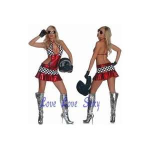 red Racing girl attire sexy Role Play sexy Racing girl cosplay clothes