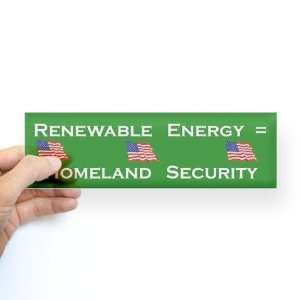 Renewable Energy Funny Bumper Sticker by 
