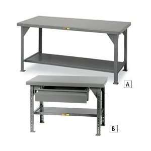 LITTLE GIANT 10,000 Lb. Capacity Steel Top Workbenches   Gray  