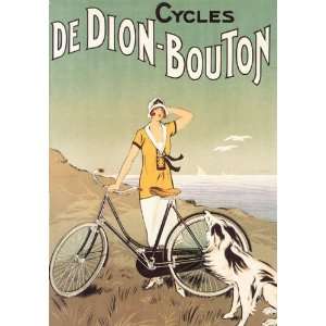  GIRL BICYCLE BEACH SEA DOG CYCLES DE DION BOUTON SMALL 