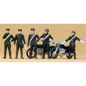  Preiser 10175 Carabinieri (5) & Motorcycles (2) Toys 