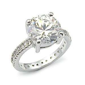  Elegant 3.15 cts Cubic Zirconia Engagement Ring Jewelry