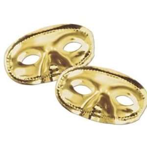  Metallic Half Mask (gold) Party Accessory (1 count 