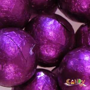 Purple Foiled Chocolate Balls 10LBS Grocery & Gourmet Food