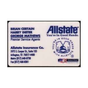 Collectible Phone Card Allstate Insurance Company   Premier Service 