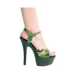  Ladies Fever Fancy Dress Camouflage Army Shoes Size M/l 