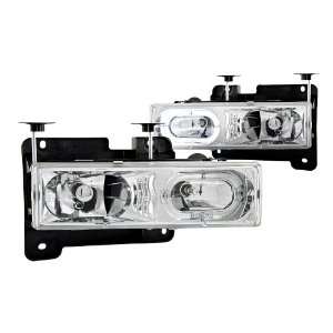 Anzo USA 111006 Chevrolet Crystal with Halo Clear Headlight Assembly 