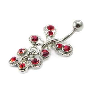  Body piercing Papillons red. Jewelry