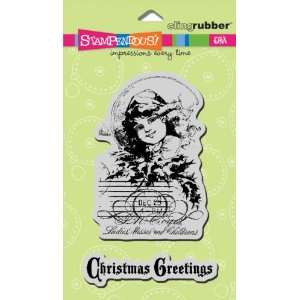   Cling Rubber Stamp, Cling Postcard Greetings Arts, Crafts & Sewing