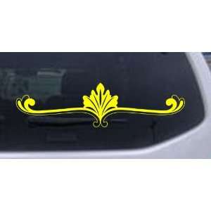 12in X 3.2in Yellow    Wide Ornamental Accent Car Window Wall Laptop 