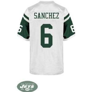  New York Jets Mark Sanchez #6 White Jerseys Authentic NFL 