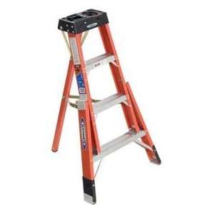    Werner® 4 Fiberglass Tripod Step Ladder
