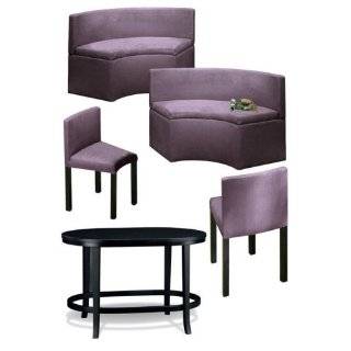 Quatro Dining Set Oval Set Eggplant