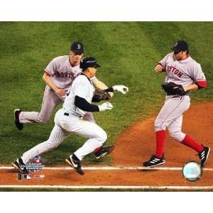 Alex Rodriguez being tagged out by Bronson Arroyo in game 6 of the 04 