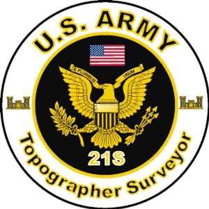  United States Army MOS 21S Topographer Surveyor Decal 