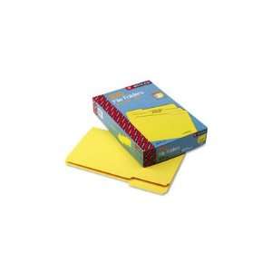  File Folders, Single Ply Top, 1/3 Cut, Legal, Yellow, 100 
