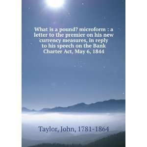  What is a pound? microform  a letter to the premier on his new 
