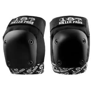 187 Killer Pro Knee Pads   BLACK on WHITE   Your Choice of Sizes 