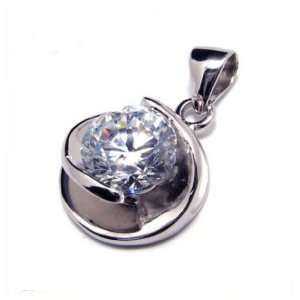  Zircon Inlaid Silver Plated 925 Necklace Jewelry Pendant 