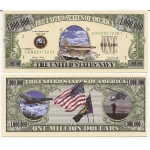  U.S. Navy $Million Dollar$ Novelty Bill Collectible 