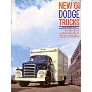  1961 DODGE TRUCK Medium Tonnage Models Sales Brochure 