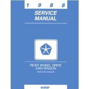  1988 DODGE RAM VAN Shop Service Repair Manual Book 