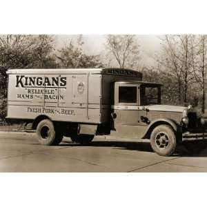 Kingans Reliable Hams and Bacon, Fresh Pork and Beef Delivery Truck 