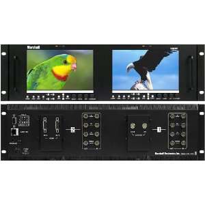  Rack Multi monitor   2X 7 LCD Screens Electronics