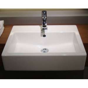    recessed washbasin 21 5/8 Vero, of, 1th, white (Alpin), WonderGliss