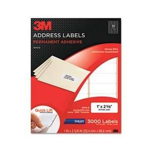  MMM3200B 3M LABEL,1X22/8INJT,3000,WHT