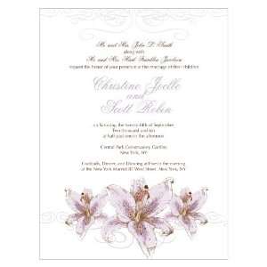  Lily Invitation   Lavender