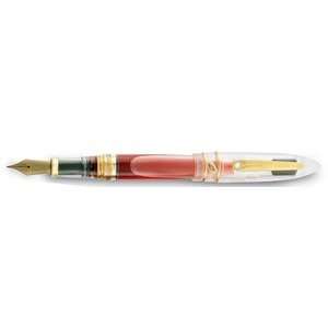 Stipula Model T Nuda LE Fountain Pen   Clear/Gold Trim, Medium Nib 