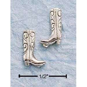   925 Sterling Silver Cowboy Boot Earrings   Giddyup 