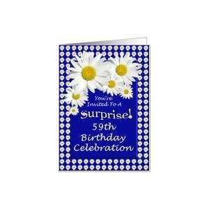  Surprise 59th Birthday Party Invitations Cheerful White 