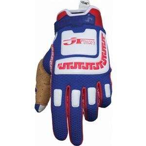  JT RACING LIFE LINE PERFORMANCE GLOVES (X LARGE) (BLUE/RED 