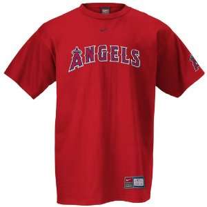  Nike Anaheim Angels Red Practice IV T shirt Sports 