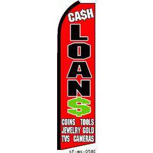  Cash Loans Extra Wide Swooper Feather Business Flag 