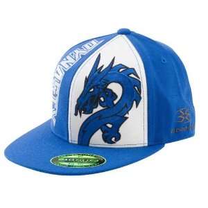  09 Empire Dynasty Hat Dragon Blue   Small/Medium Sports 