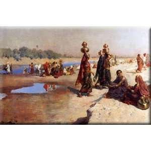 Water Carriers Of The Ganges 16x10 Streched Canvas Art by Weeks, Edwin 