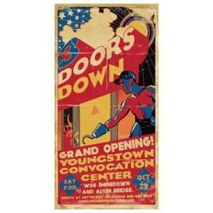  3 Three Doors Down Concert Handbill Lot x2 Grealish