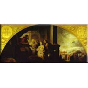 Patrician John Reveals his Dream to Pope Liberius 16x7 Streched Canvas 