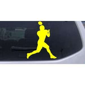 Football Player Sports Car Window Wall Laptop Decal Sticker    Yellow 